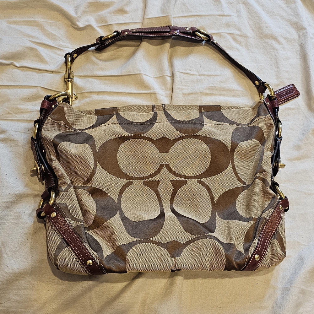 Coach Brown Signature Shoulder Bag